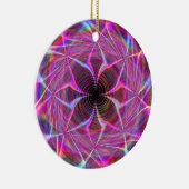 Roze regenboogspiraal twee keramisch ornament (Rechts)