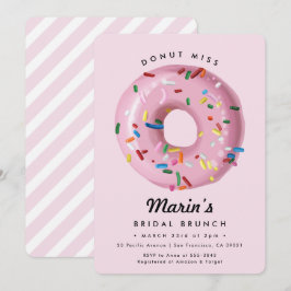 Roze regenboogsprinkhaan Donut Vrijgezellenfeest Kaart