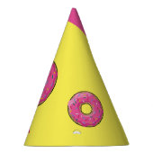 Roze regenboogsprinkpje Donut Aangepaste naam Feesthoedjes (Rechts)