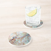 Roze regenboogsteenafwerking zandsteen onderzetter (Zijkant)