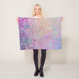 Roze regenboogstraal fleece deken