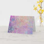 Roze regenboogstraal kaart (Gele Bloem)