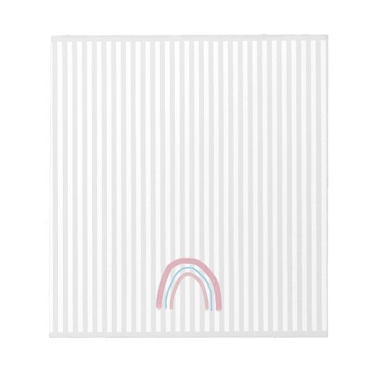 Roze regenboogstreep notitieblok (Voorkant)