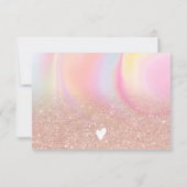 roze regenboogstrik unicorn marmer bedankt (Achterkant)