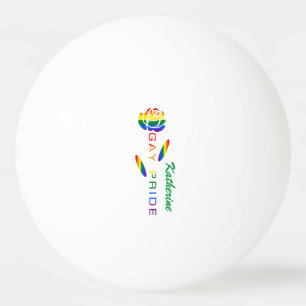 Roze Regenboogvlag Gay Pride Persoonlijke Naam Pingpongbal