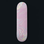 Roze regenboogvloeistof textuur persoonlijk skateboard<br><div class="desc">Eenvoudige roze regenboog moderne vloeibare textuur.</div>