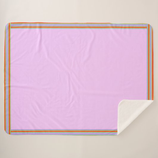 Roze regenboogwrap Blanket Sherpa Deken (Voorkant (horizontaal))
