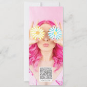 Roze regenboogzoet 16 Moderne Foto Birthday Party Kaart (Achterkant)