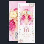 Roze regenboogzoet 16 Moderne Foto Birthday Party Kaart<br><div class="desc">Roze Rainbow Sweet 16 Moderne Photo Birthday Party Invitations is voorzien van een unieke girale, zoete uitnodiging van 16 partijen. Ideaal om familie en vrienden uit te nodigen voor je viering. De download en verzendt deze naar uw gasten of laat hen drukken om uit of allebei te posten. De stomme,...</div>