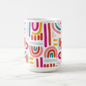 Roze Regenboombeker – Cute Zachte Pastel Koffiekop Koffiemok (Center)