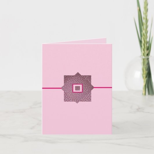 Roze regendruppels kaart (Voorkant)