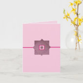 Roze regendruppels kaart (Gele Bloem)