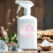 Roze | Reiki Crystal productetiketten Ronde Sticker