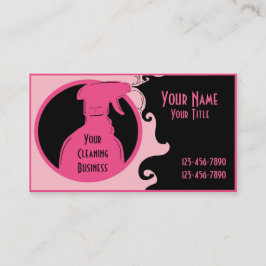 Roze reinigingsservices, aangepaste visitekaartjes