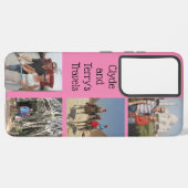 Roze reisherinneringen Samsung S21 Ultra Hoesje Samsung Galaxy Hoesje (Linkerkant)