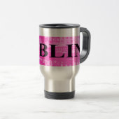 Roze reismuis met DUBLIN Reisbeker (Voorkant rechts)