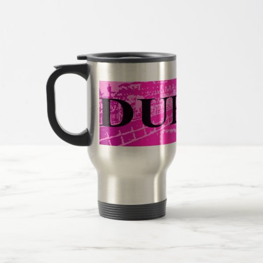 Roze reismuis met DUBLIN Reisbeker (Links)