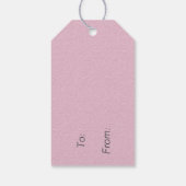 Roze reliëf met vlinder cadeaulabel (Achterkant)