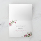 Roze Religieuze Bevestiging Dank u Kaart (Binnen)