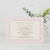 Roze religieuze uitnodiging (Staand voorkant)