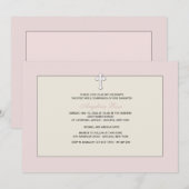 Roze religieuze uitnodiging (Voorkant / Achterkant)