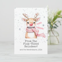 Roze Rendier Kerst