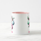 Roze rendier kerst Kinder warme chocolademelk Mok (Midden)