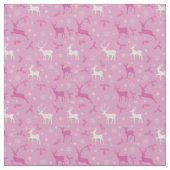 Roze rendier kerstvakantie stof (Close Up)