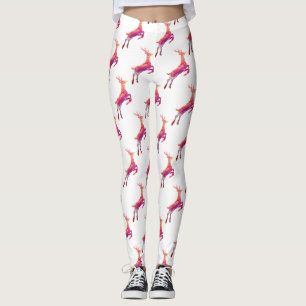 Roze rendier leggings