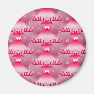 roze rendiermagneet magneet