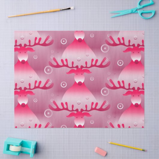 roze rendierpapier tissuepapier (Craft)