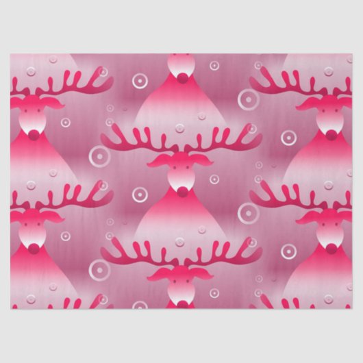 roze rendierpapier tissuepapier (Voorkant)