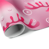 roze rendierverpakkingspapier cadeaupapier (Rol Hoek)