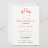 Roze repetitie diner Flamingo bruiloft Luau Beach Kaart (Voorkant)