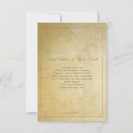  Roze repetitie Inbeluitnodiging Kaart (Achterkant)