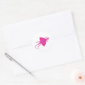 Roze reptiel ronde sticker (Envelop)