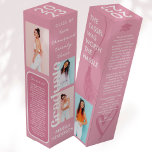 Roze Rero Afstuderen Gift Wijn<br><div class="desc">Deze gepersonaliseerde wijndoos is het perfecte geschenk voor je afstuderen. Het moderne retro ontwerp kenmerkt foto's, citaten, en een zacht roze kleurenpalet dat het uit zal staan. De doos is perfect voor het opslaan van een fles wijn, en het kan worden gepersonaliseerd met een naam of bericht van uw keuze....</div>