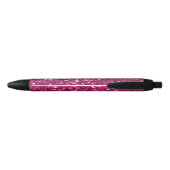 Roze reserveglitter zwarte inkt pen (Achterkant)