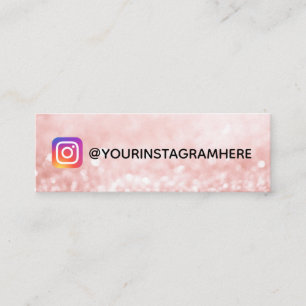 Roze reservekaart sociaal mediaspelagram mini visitekaartje