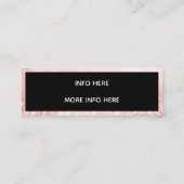 Roze reservekaart sociaal mediaspelagram mini visitekaartje (Achterkant)