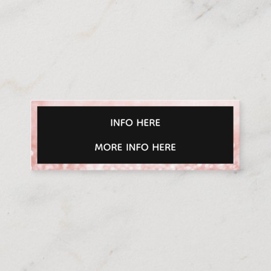 Roze reservekaart sociaal mediaspelagram mini visitekaartje (Achterkant)