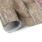 Roze resterend steenwand ompakken papier (Rol Hoek)