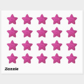 Roze retje ster sticker (Vel)