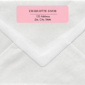 Roze retouradres etiket