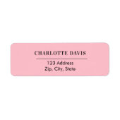 Roze retouradres etiket (Voorkant)