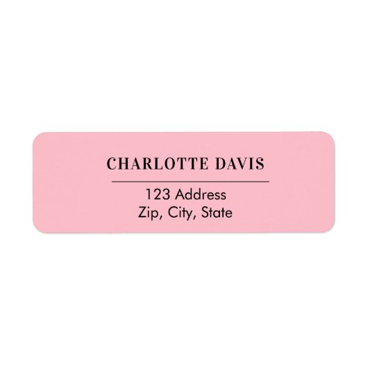 Roze retouradres etiket (Voorkant)