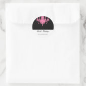 roze retouradres-label ronde sticker (Tas)