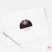 roze retouradres-label ronde sticker (Envelop)