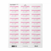 roze retouradresslabels etiket (Full Sheet)