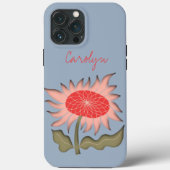  roze Retro 3D Zonnebloem Case-Mate iPhone Case (Achterkant)